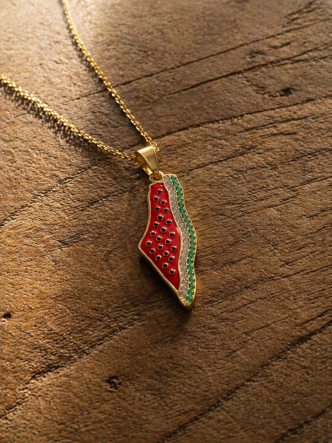 Palestina Vattenmelon Halsband – Kristall